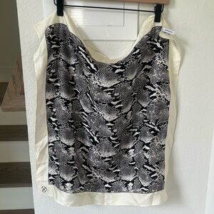 NWOT Anine Bing Snake Print Silk Scarf